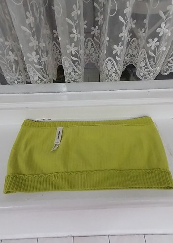 Sarı Straplez Triko Bustiyer - Görsel 4