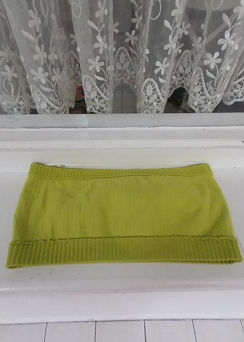 Sarı Straplez Triko Bustiyer - Görsel 3