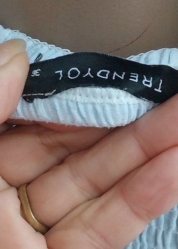 Nakışlı Beyaz Bohem Straplez Mini Bustiyer - Görsel 3