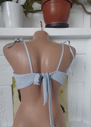 Gri Mini Askılı Kadın Bikini Üstü - Görsel 2