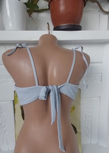 Gri Mini Askılı Kadın Bikini Üstü - Görsel 6