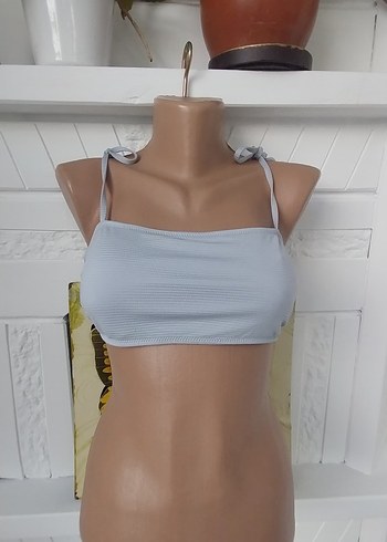 Gri Mini Askılı Kadın Bikini Üstü - Görsel 7