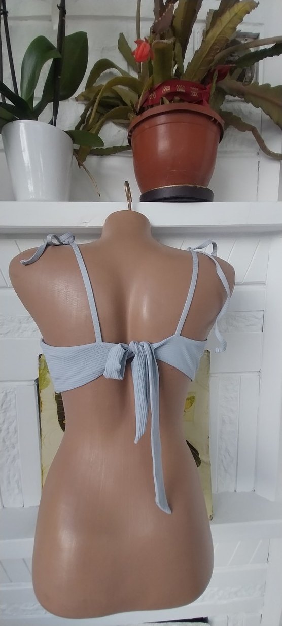 Gri Mini Askılı Kadın Bikini Üstü - Görsel 2