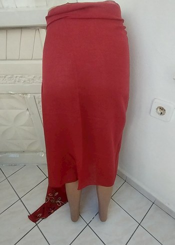 Kadın Kırmızı pareo - Görsel 9