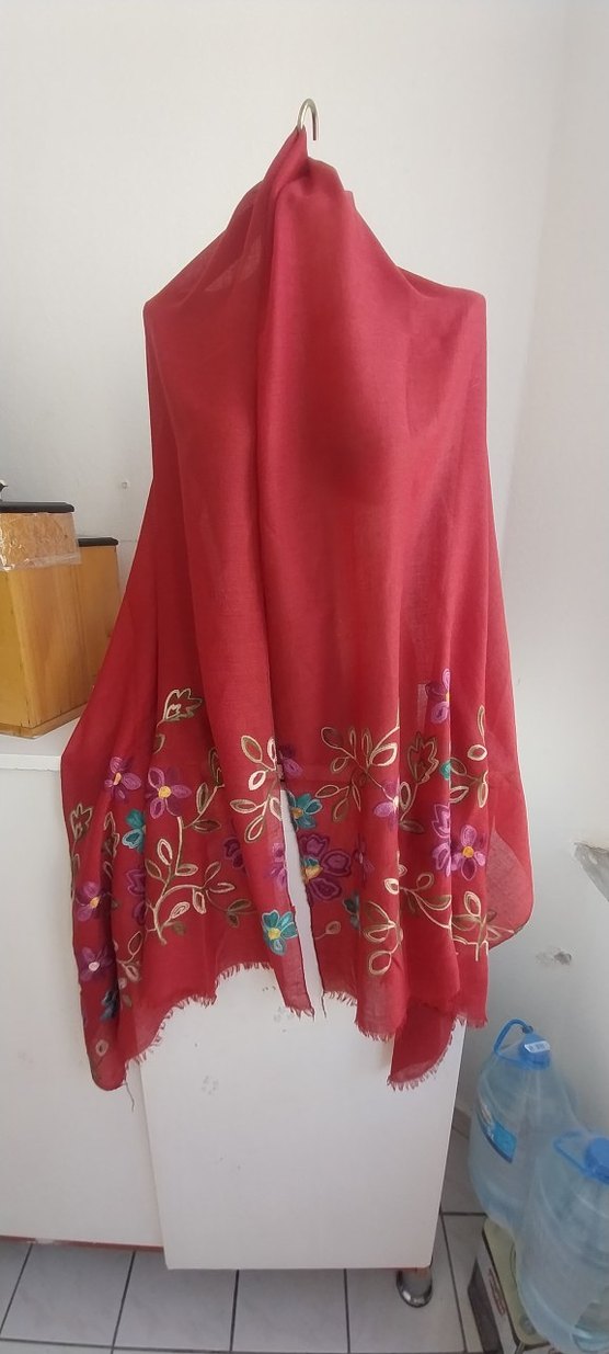 Kadın Kırmızı pareo - Görsel 4