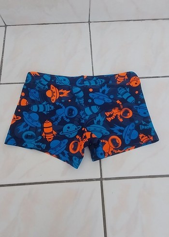 Çocuklar için Renkli Baskılı Mavi Mayo - Görsel 5