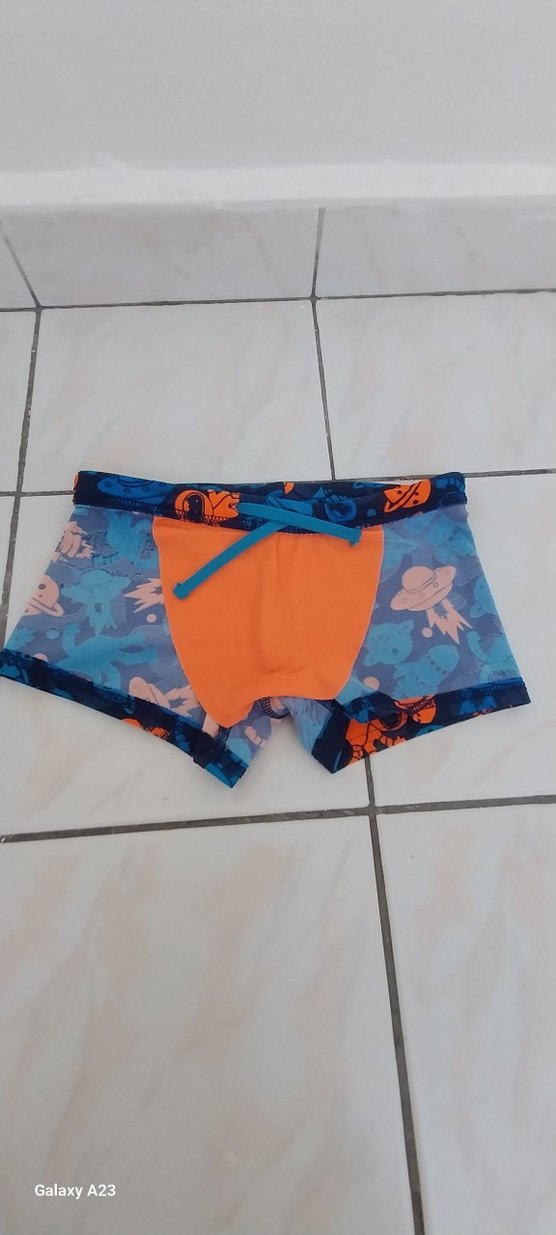 Çocuklar için Renkli Baskılı Mavi Mayo - Görsel 4