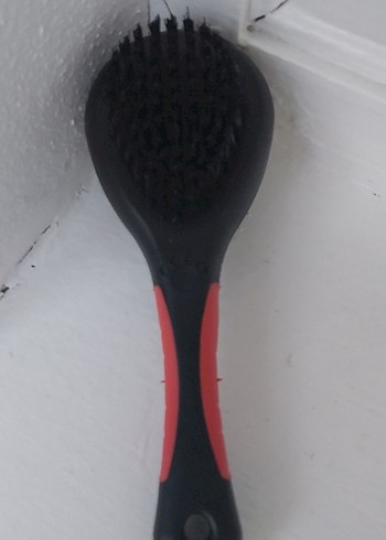 Kırmızı Siyah kedi tarağı ve fırçası - Görsel 5