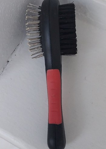Kırmızı Siyah kedi tarağı ve fırçası - Görsel 4