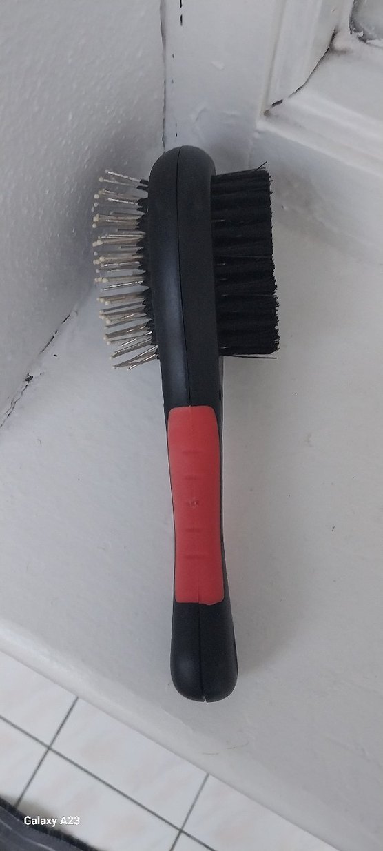 Kırmızı Siyah kedi tarağı ve fırçası - Görsel 4