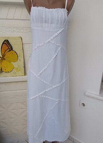 m Beden Beyaz orijinal günlük elbise 