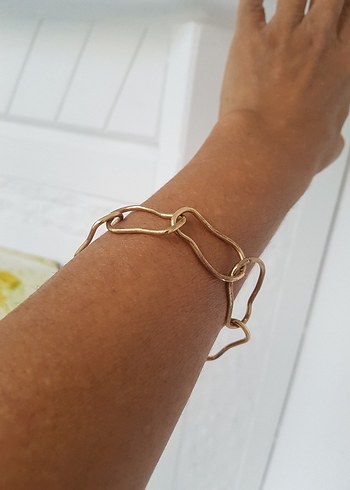 Altın Renk Zincir Detaylı Kadın El Zinciri - Görsel 6