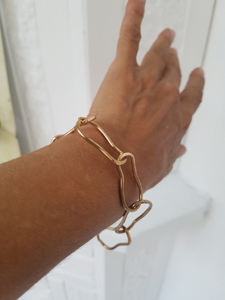 Altın Renk Zincir Detaylı Kadın El Zinciri - Görsel 3