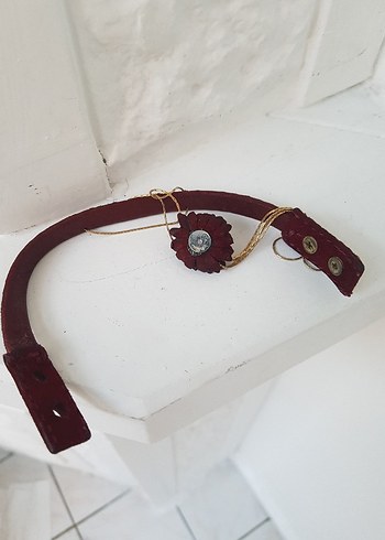 Bordo Boncuk İşlemeli Bohem El Zinciri - Görsel 8