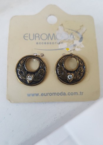 Beden Parlak Altın Mini Payetli Vintage Küpe
