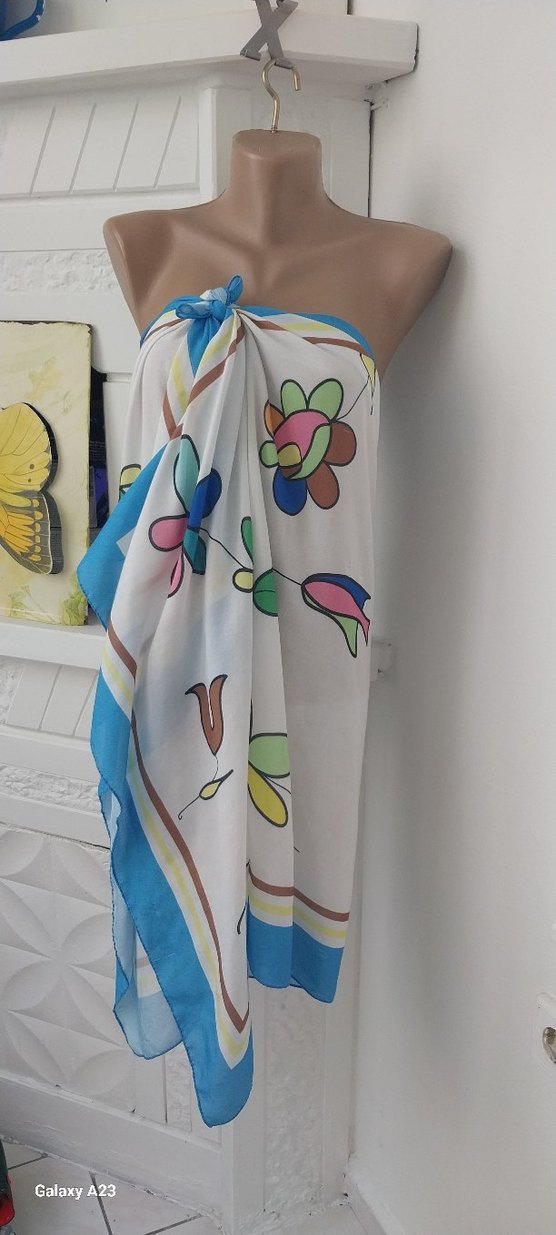 Bohem Tarzı Çok Renkli Uzun Pareo - Görsel 4