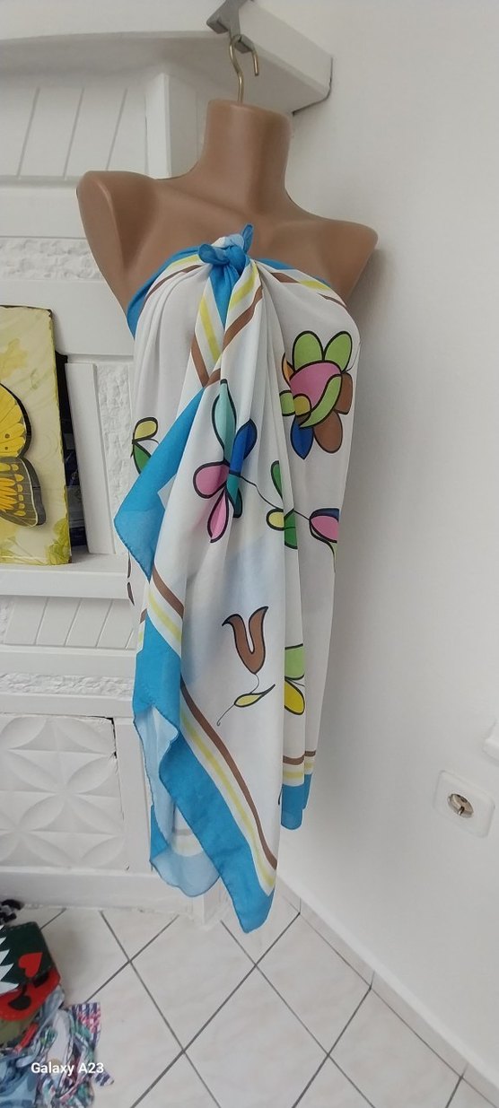 Bohem Tarzı Çok Renkli Uzun Pareo - Görsel 2