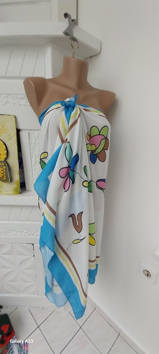 Bohem Tarzı Çok Renkli Uzun Pareo - Görsel 3