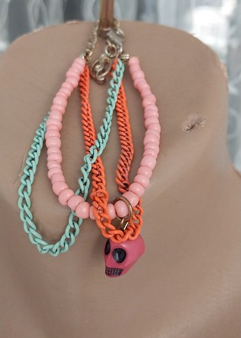 Renkli Zincir Detaylı Kadın El Zinciri - Görsel 2