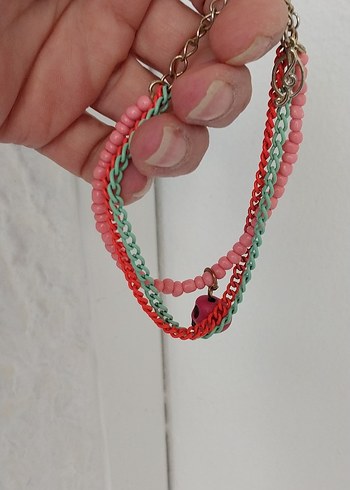 Renkli Zincir Detaylı Kadın El Zinciri - Görsel 5