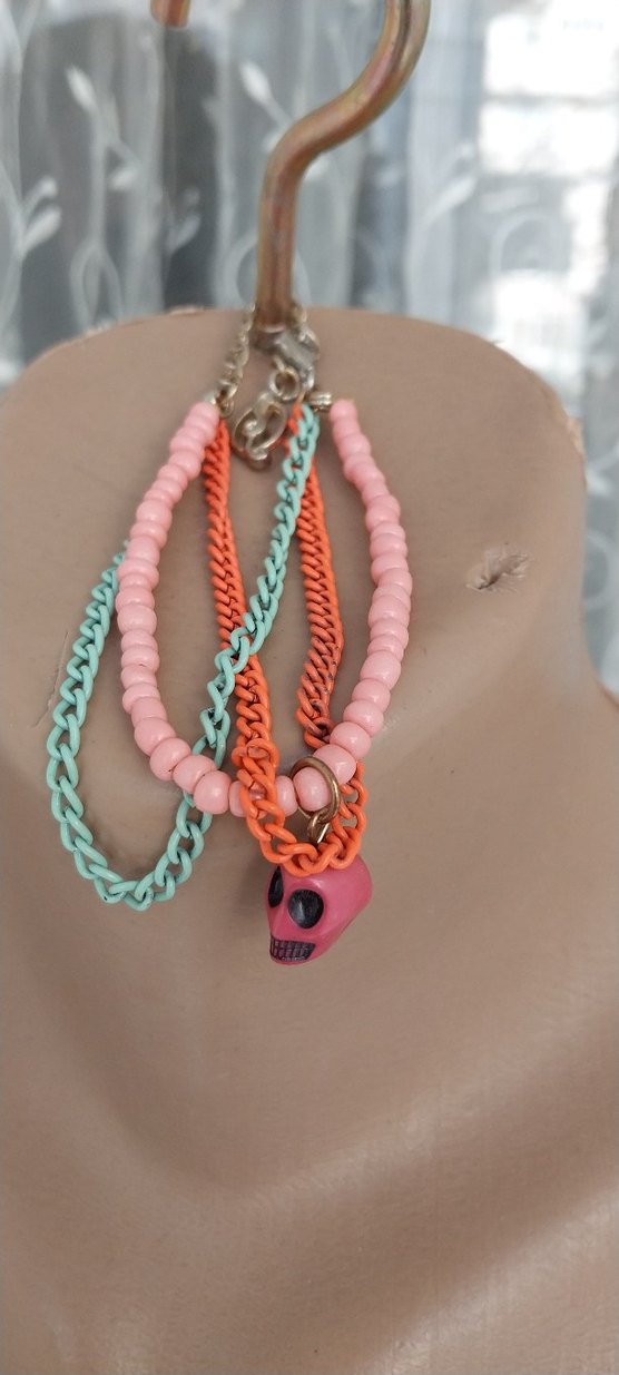 Renkli Zincir Detaylı Kadın El Zinciri - Görsel 2