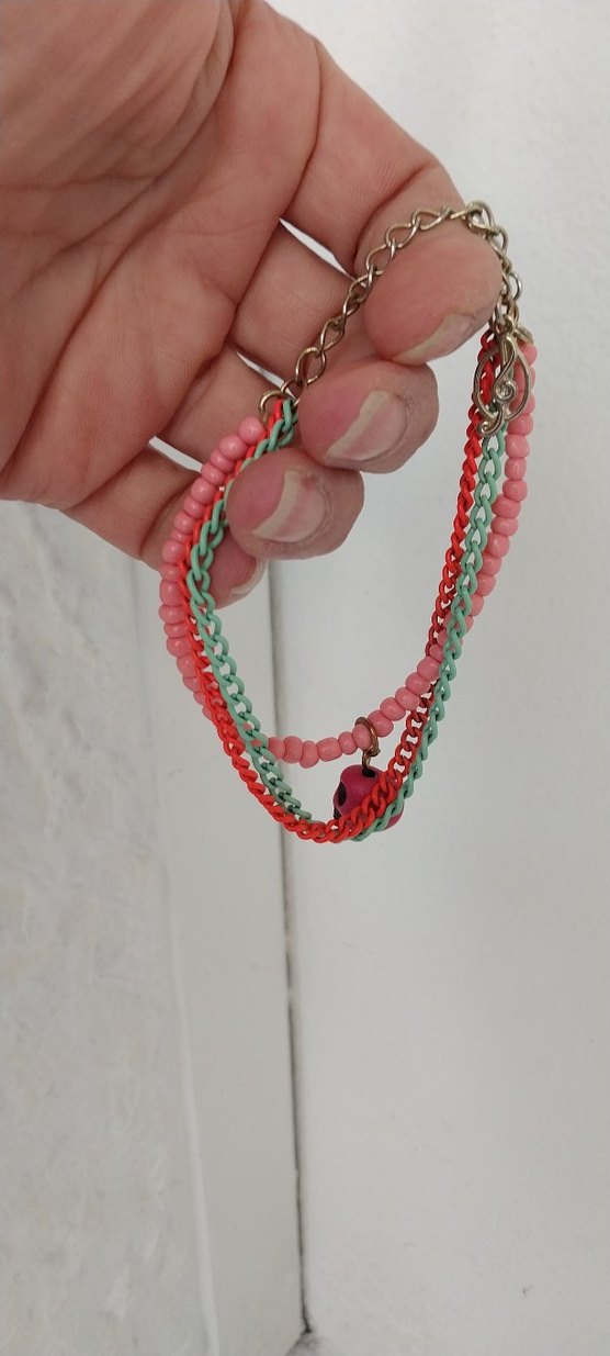 Renkli Zincir Detaylı Kadın El Zinciri - Görsel 5