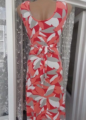 Desenli V Yaka Drapeli Hamile Elbisesi - Görsel 4