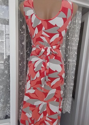 Desenli V Yaka Drapeli Hamile Elbisesi - Görsel 3