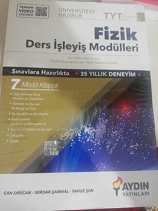 Tyt fizik aydın yayınları ders işleyiş modülleri ayt birleşik 