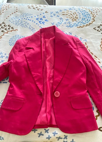 Pembe Düğmeli Kadın Blazer Ceket