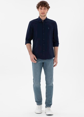 U.S Polo Assn. U.S. Polo Assn. Erkek Lacivert Denim Gömlek - Xl , 2XL mevcut