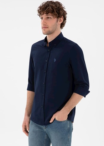 U.S. Polo Assn. Erkek Lacivert Denim Gömlek - Xl , 2XL mevcut
