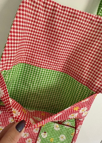 Patchwork ev şeklinde poşetlil - Görsel 2