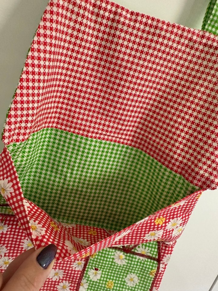 Patchwork ev şeklinde poşetlil - Görsel 2