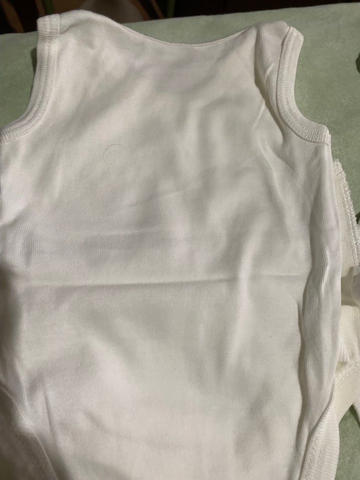 Beyaz Pamuklu Kısa Kollu Bebek Body - Görsel 3