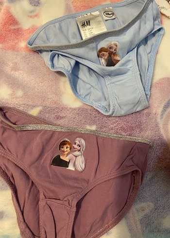 5 adet elsa 3-4 yaş kız çocuk kilot - Görsel 2