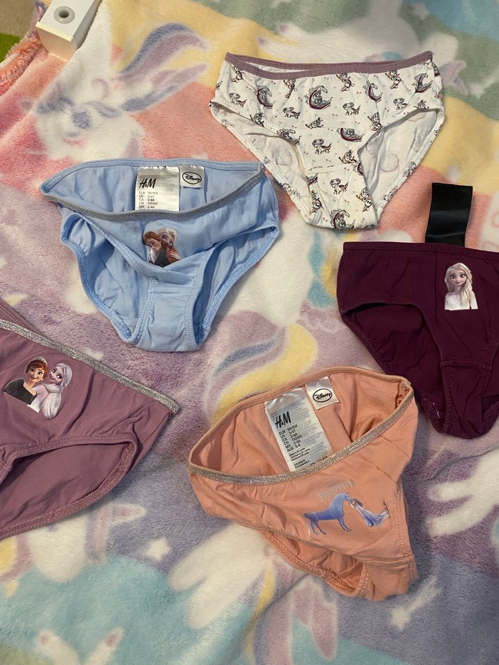 5 adet elsa 3-4 yaş kız çocuk kilot - Görsel 3