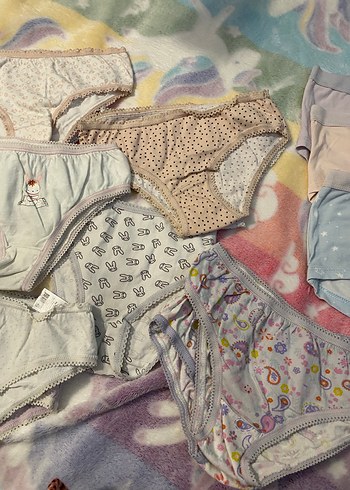 15 adet mix 3-4 yaş kız çocuk kilot - Görsel 4