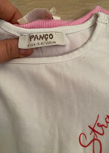 Pembe Uzun Kollu Kız Tişörtü Parlak Detaylı - Görsel 8