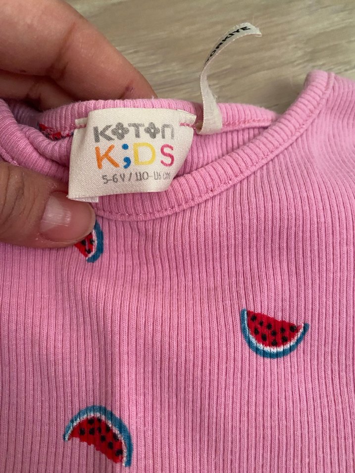 Pembe Uzun Kollu Kız Tişörtü Parlak Detaylı - Görsel 5