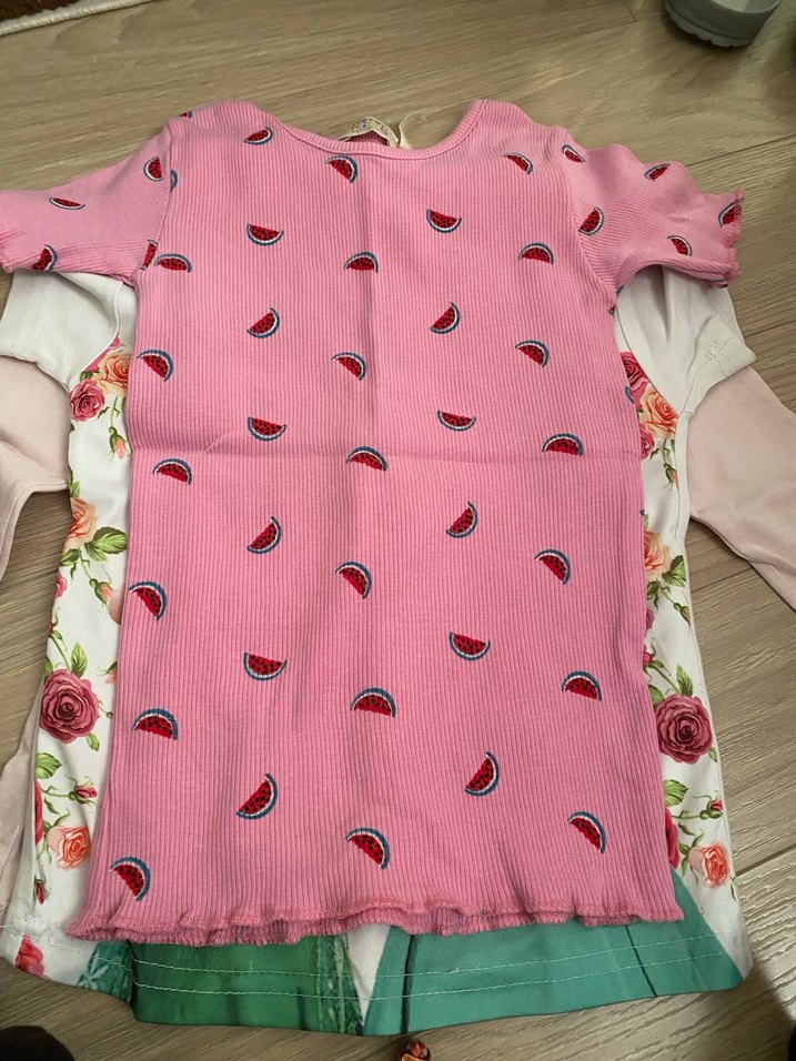 Pembe Uzun Kollu Kız Tişörtü Parlak Detaylı - Görsel 4