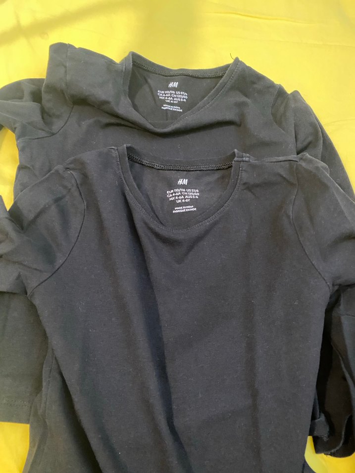 Siyah 4-6 yas Uzun Kollu Bluz Uzun Kollu Tişört - Görsel 2