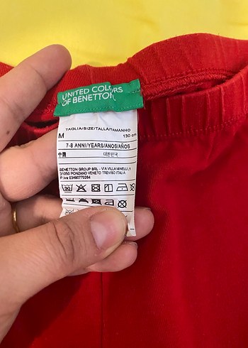 Kız Çocuk Kırmızı Çizgili Sweatshirt ve Tayt - Görsel 3