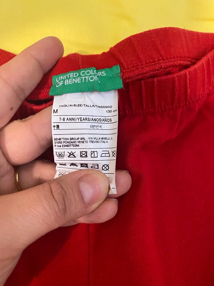 Kız Çocuk Kırmızı Çizgili Sweatshirt ve Tayt - Görsel 3