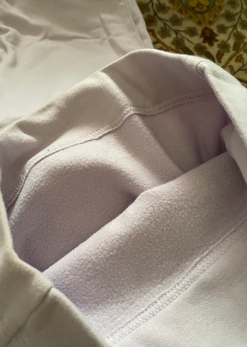 Kadın Beyaz Pamuklu Rahat Kesim Kumaş Pantolon - Görsel 6