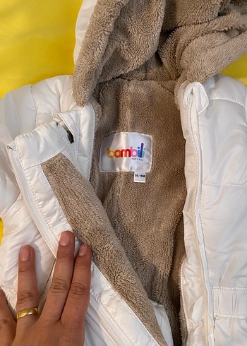 Bebek Kız Beyaz Fermuarlı Tulumu - Görsel 4