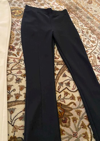 Düz Kesim, Yırtmaçlı Kadın Kumaş Pantolon - Görsel 5