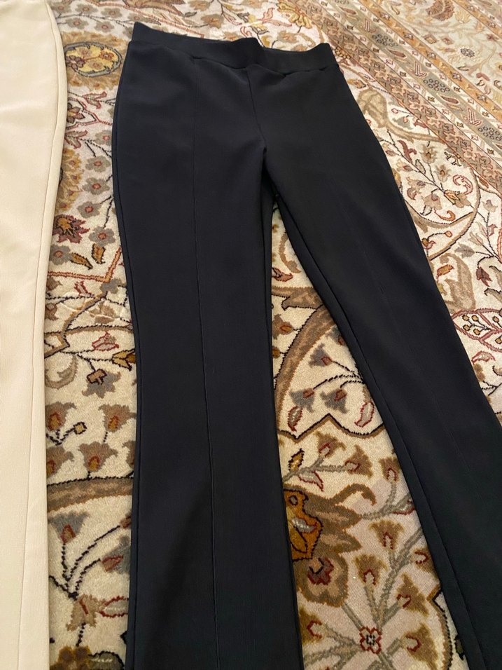 Düz Kesim, Yırtmaçlı Kadın Kumaş Pantolon - Görsel 5