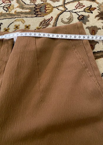 Kadın Kahverengi Midi Kumaş Pantolon - Görsel 5