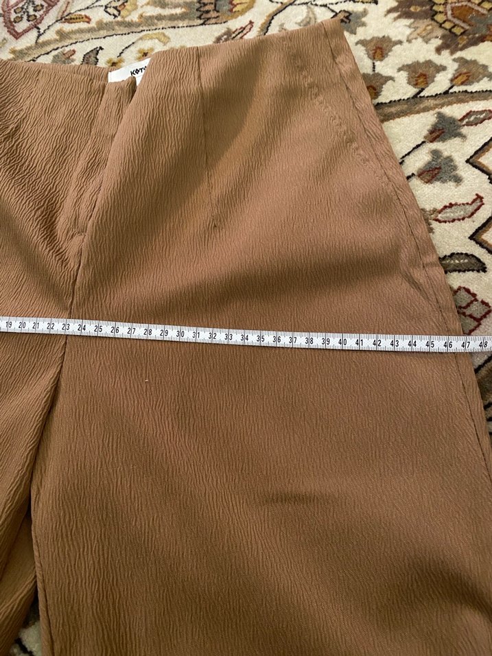 Kadın Kahverengi Midi Kumaş Pantolon - Görsel 4